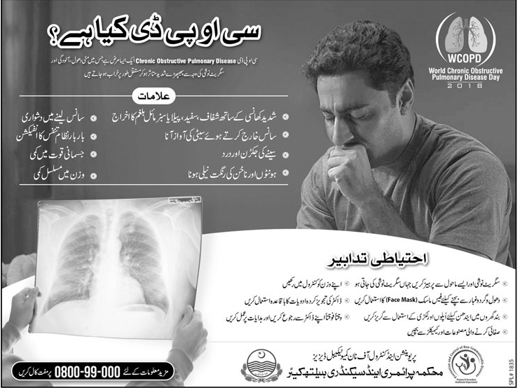 COPD Symptoms, Causes, Preventions & Treatment (Urdu-English)